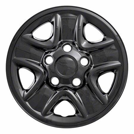Coast2Coast 18", 5 Spoke, Gloss Black, Plastic, Set Of 4, Compatible With Steel Wheels IWCIMP77BLK